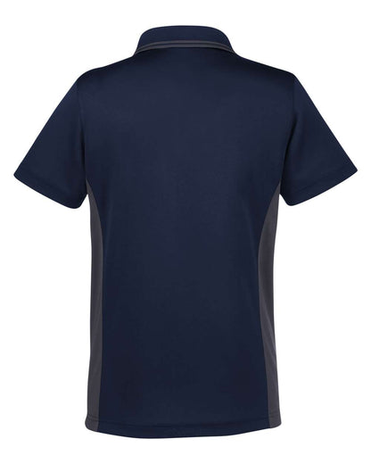 Harriton Women's Flash Snag Protection Plus IL Colorblock Polo M386W #color_Dark Navy/ Dark Charcoal