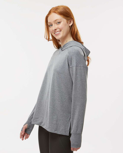 Holloway Women's Eco Revive™ Ventura Soft Knit Hooded Sweatshirt 222798 #colormdl_Grey Heather