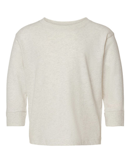 Rabbit Skins Toddler Fine Jersey Long Sleeve Tee 3302 #color_Natural Heather