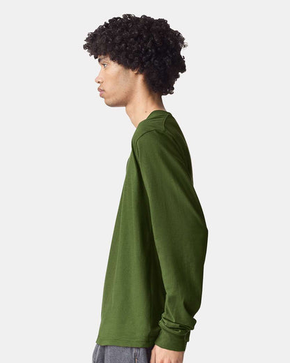 American Apparel Unisex Fine Jersey Long Sleeve Tee 2007 #colormdl_Olive