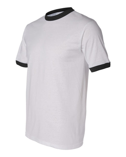 Augusta Sportswear 50/50 Ringer T-Shirt 710 #color_White/ Black