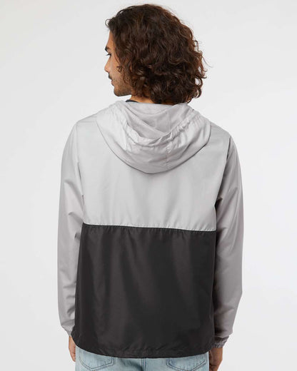 Independent Trading Co. Lightweight Quarter-Zip Windbreaker Pullover Jacket EXP54LWP #colormdl_Smoke/ Graphite