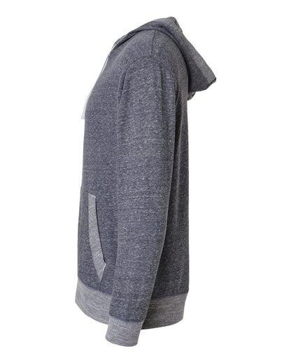 LAT Unisex Harborside Mélange French Terry Hoodie Sweatshirt 6779 #color_Navy Melange
