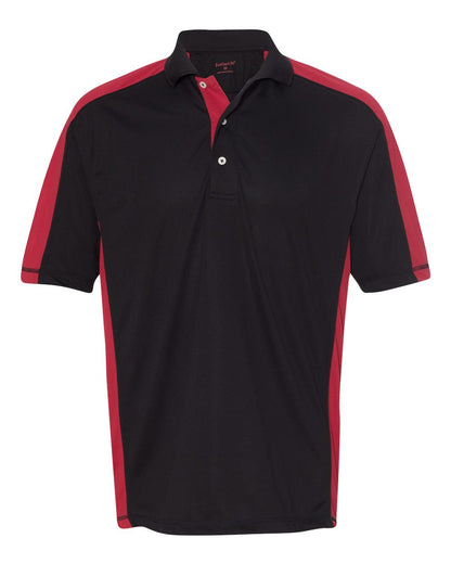 Sierra Pacific Men's Colorblocked Moisture Free Mesh Polo 0465 #color_Black/ Red