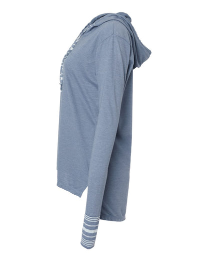 MV Sport Women's Heathered Jersey Hooded Tunic W19439 #color_Stonewash