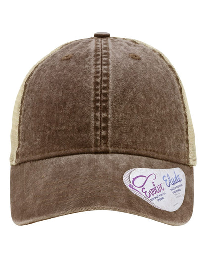 Infinity Her Women's Washed Mesh-Back Cap TESS #color_Chocolate/ Fawn/ Khaki