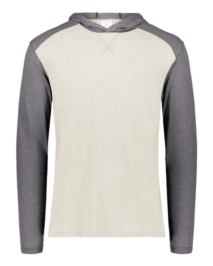 Augusta Sportswear Unisex Gameday Vintage Hooded T-Shirt 6884 #color_Birch/ Carbon Heather