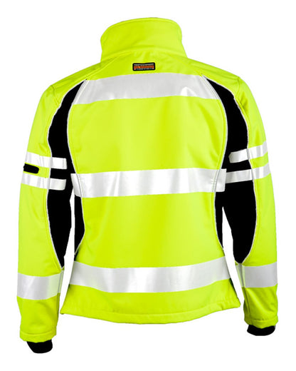 Kishigo Women's Premium Black Series® Soft Shell Jacket JS144 #color_Lime