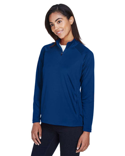 Devon & Jones Women's Stretch Tech-Shell® Compass Quarter-Zip Pullover DG440W #colormdl_True Royal
