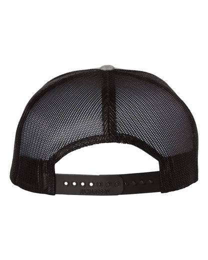 Richardson Wool Blend Flat Bill Trucker Cap 511 #color_Heather Grey/ Black