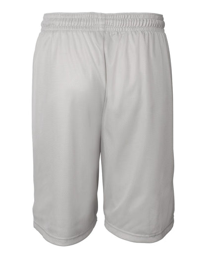 Badger Mini Mesh 9'' Inseam Shorts 7239 #color_Silver