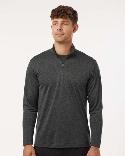 AllPro Men's Pro-Lock Performance Mélange Quarter-Zip Pullover 4HM700 #colormdl_Black Melange