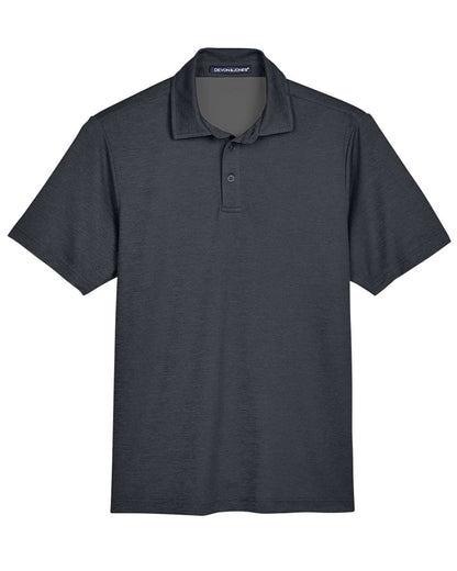 Devon & Jones Men's CrownLux Performance® Address Mélange Polo DG22 #color_Black Heather
