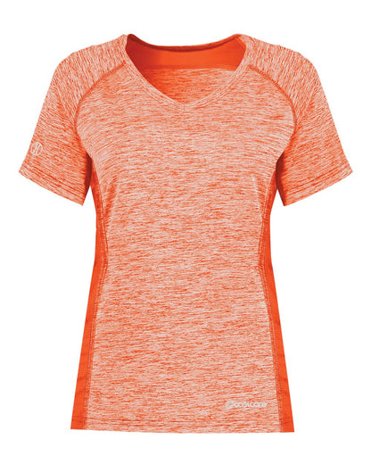 Holloway Women's Electrify CoolCore® V-Neck T-Shirt 222771 #color_Orange Heather