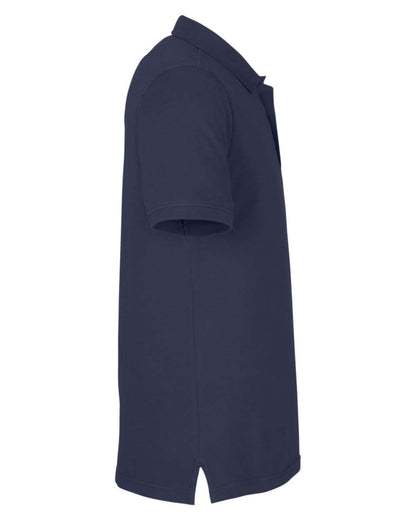 Harriton Men's Valiant Cotton Snag Protect Pocket Polo M205P #color_Dark Navy