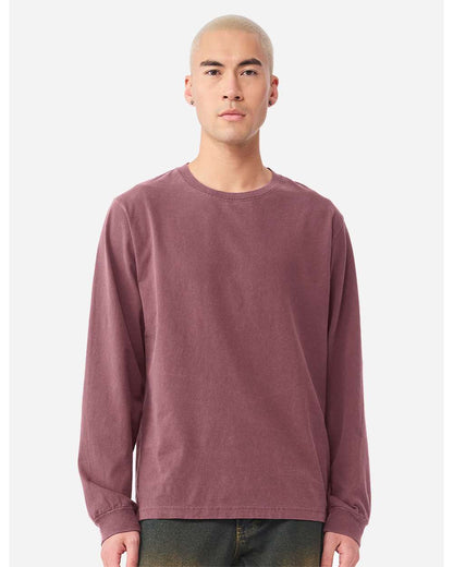 BELLA + CANVAS Unisex Heavyweight Garment-Dyed Long Sleeve Tee 4851GD #colormdl_Washed Maroon
