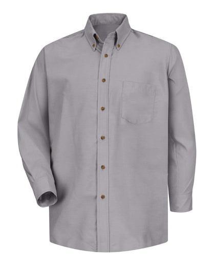 Red Kap Men's Poplin Dress Shirt SP90 #color_Silver Grey