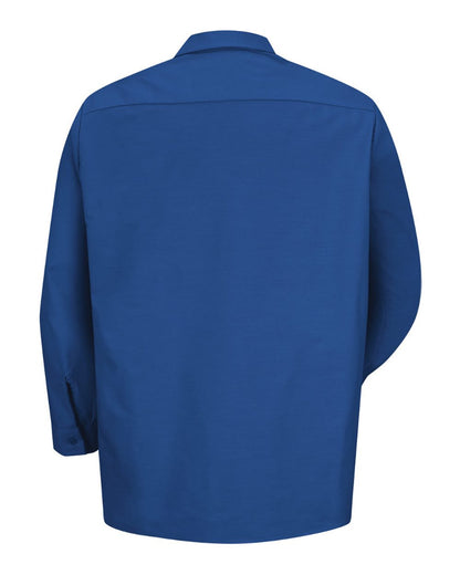 Red Kap Men's Industrial Long Sleeve Work Shirt SP14 #color_Royal Blue