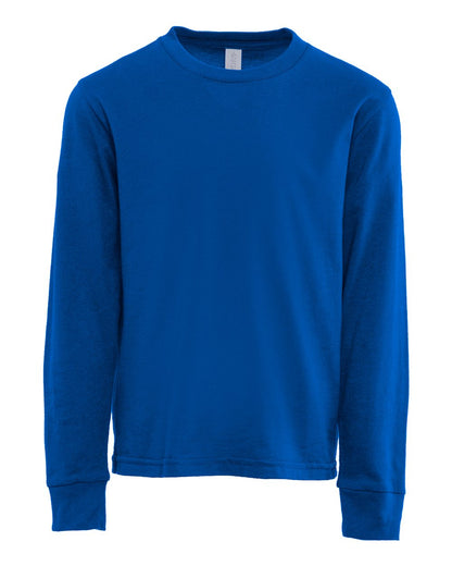 Next Level Youth Cotton Long Sleeve T-Shirt 3311 #color_Royal