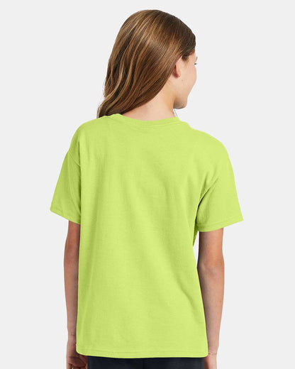 Hanes Ecosmart™ Youth T-Shirt 5370 #colormdl_Safety Green