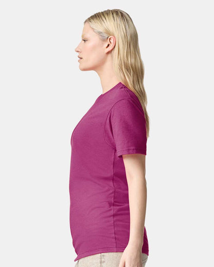 American Apparel Unisex CVC Tee 2001CVC #colormdl_Heather Super Pink