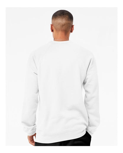 BELLA + CANVAS Unisex Sponge Fleece Raglan Crewneck Sweatshirt 3901 #colormdl_White