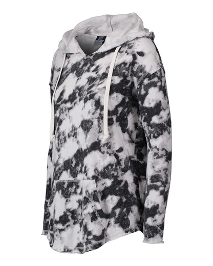 MV Sport Women's Angel Terry Nora Pullover W17122 #color_Greyscale Tie Dye
