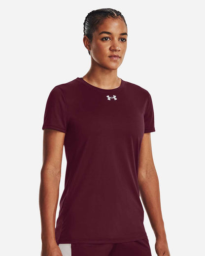 Under Armour Women's Team Tech™ T-Shirt 1376847 #colormdl_Maroon/ White
