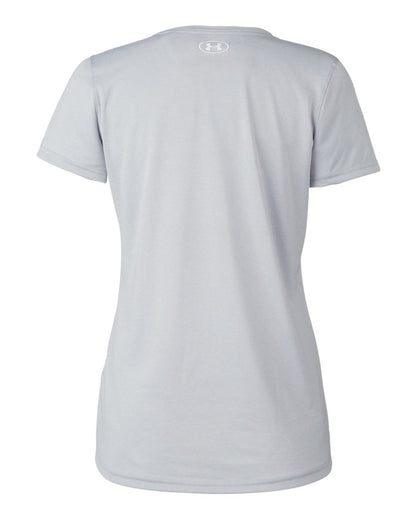 Under Armour Women's Team Tech™ T-Shirt 1376847 #color_Mod Grey Light Heather/ White