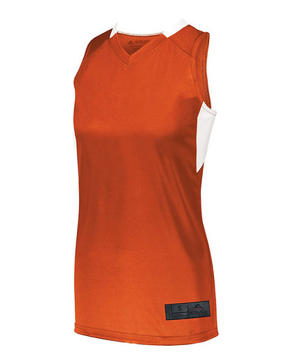 Augusta Sportswear Women's Step-Back Basketball Jersey 1732 #color_Orange/ White