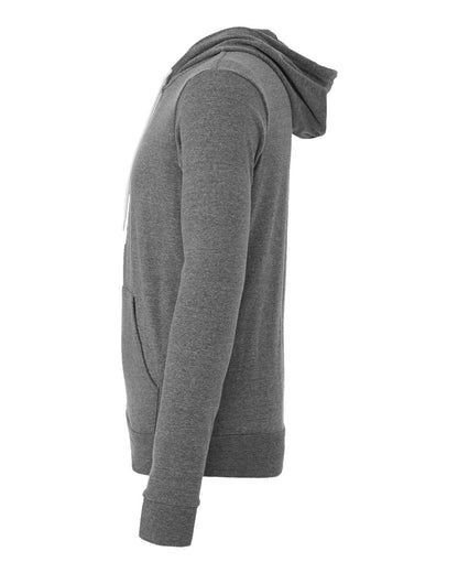 BELLA + CANVAS Sponge Fleece Full-Zip Hoodie 3739 #color_Deep Heather