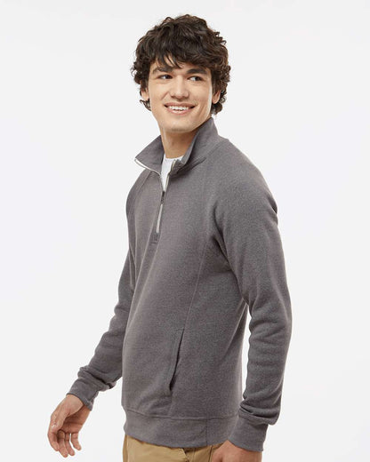 J. America Men's Triblend Quarter-Zip Sweatshirt 8869 #colormdl_Smoke Triblend