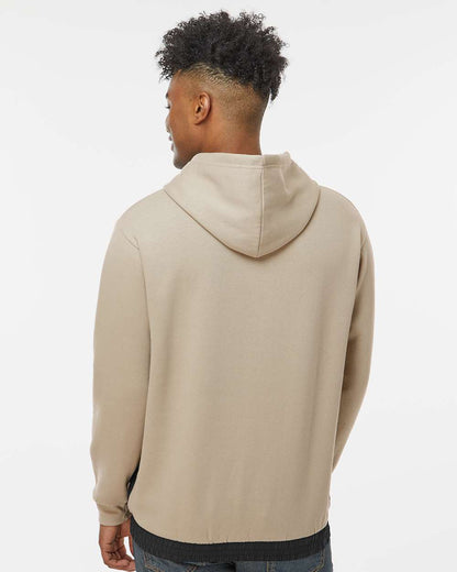 MV Sport Unisex Mixed Media Hooded Sweatshirt 23112 #colormdl_Atmosphere/ Black