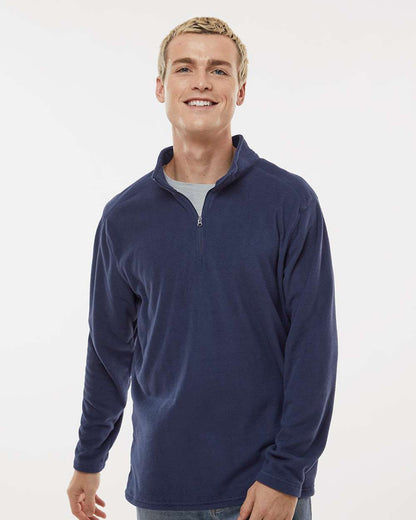 Augusta Sportswear Eco Revive™ Micro-Lite Fleece Quarter-Zip Pullover 6863 #colormdl_Navy