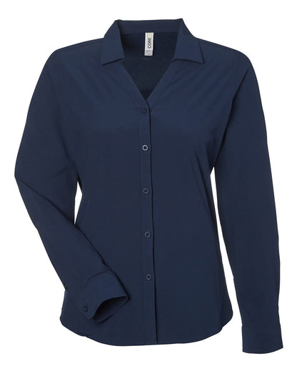 CORE365 Women's Ultra UVP® Marina Shirt CE510LW #color_Classic Navy