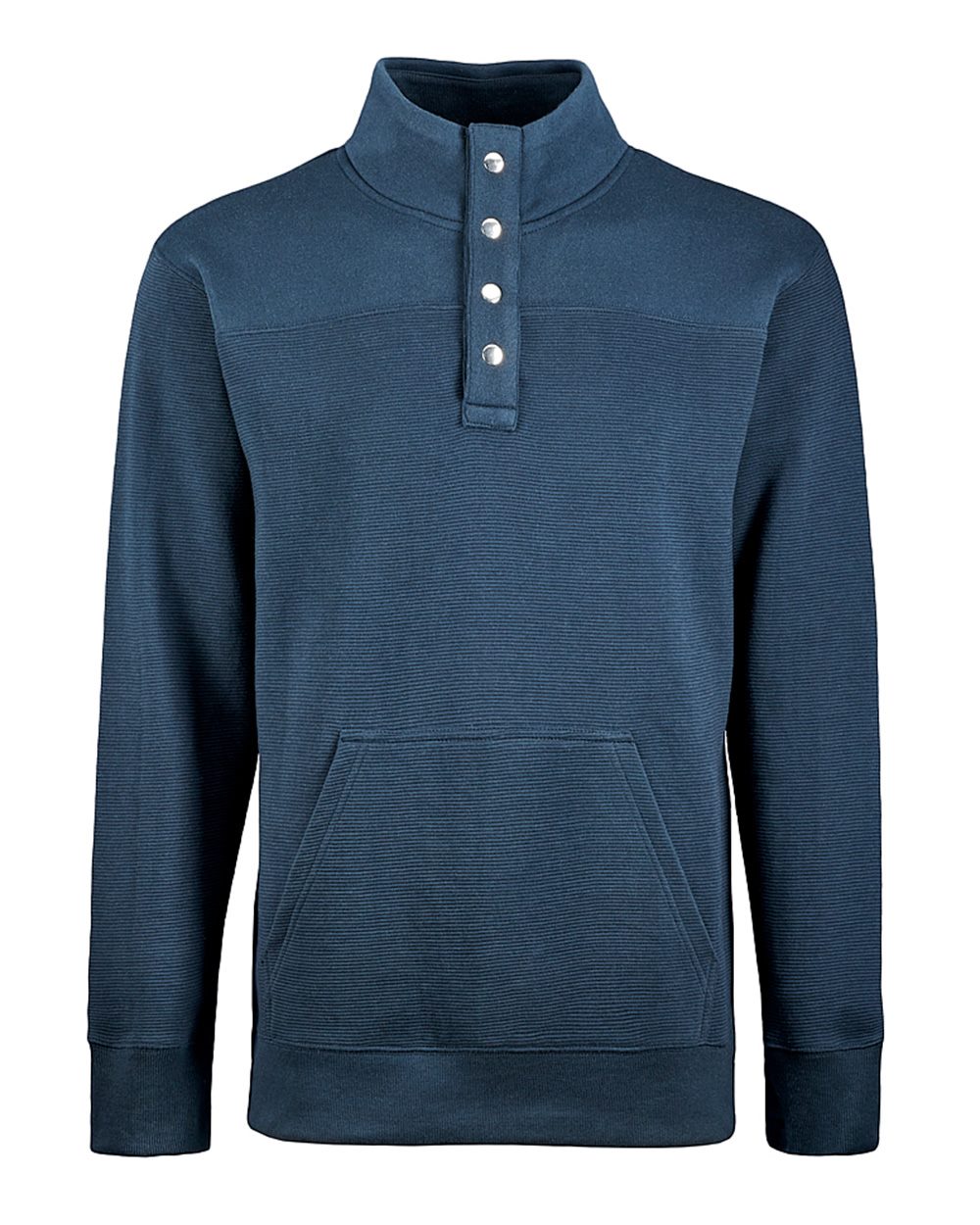 J. America Men's Ripple Fleece Snap Sweatshirt 8708