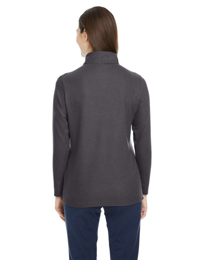 CORE365 Women's Fusion ChromaSoft™ Pique Quarter-Zip Pullover CE405W #colormdl_Carbon