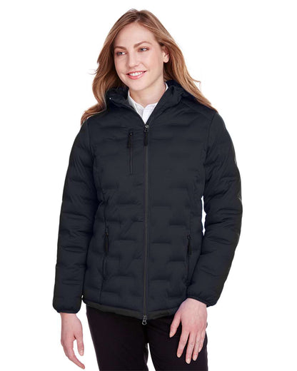 North End Women's Loft Puffer Jacket NE708W #colormdl_Black/ Carbon
