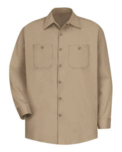 Red Kap Men's Tall Cotton Uniform Shirt SC30T #color_Khaki