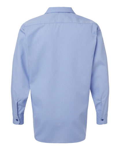 Dickies Men's Tall Industrial Long Sleeve Work Shirt L535T #color_Light Blue