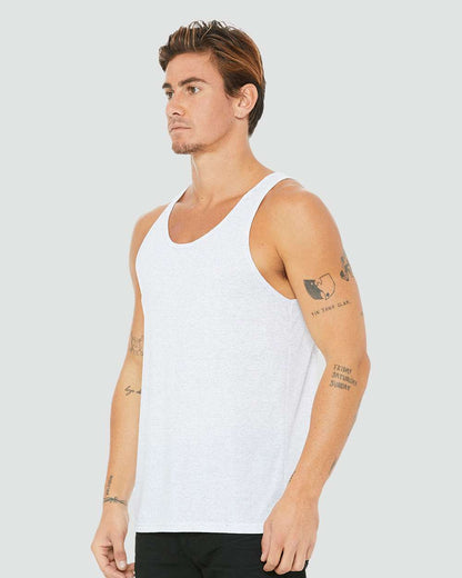 BELLA + CANVAS Triblend Tank 3484 #colormdl_White Fleck Triblend