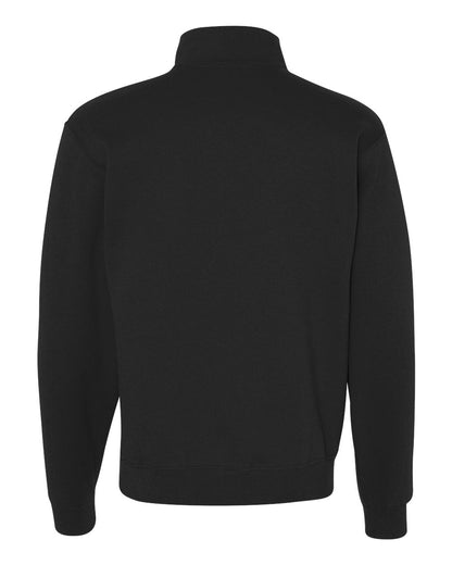 JERZEES Unisex Nublend® Cadet Collar Quarter-Zip Sweatshirt 995MR #color_Black
