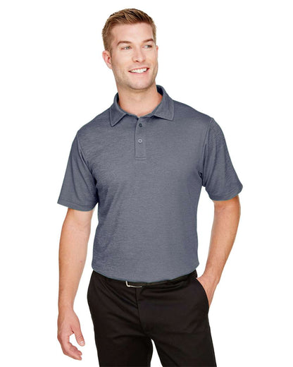 Devon & Jones Men's CrownLux Performance® Address Mélange Polo DG22 #colormdl_Navy Heather