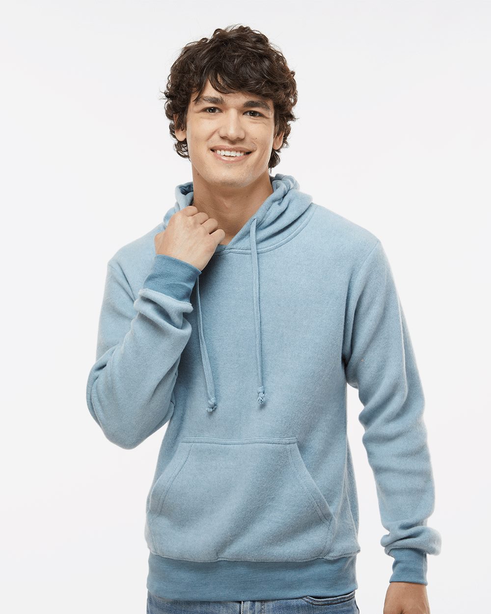 J. America Men's Flip Side Fleece Hooded Sweatshirt 8709