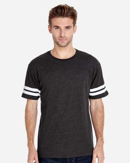 LAT Men's Football Fine Jersey Tee 6937 #colormdl_Vintage Smoke/ White