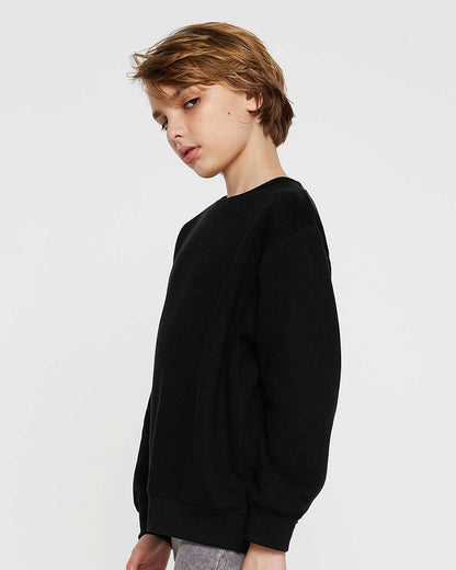 LAT Youth Elevated Fleece Crewneck Sweatshirt 2225 #colormdl_Black