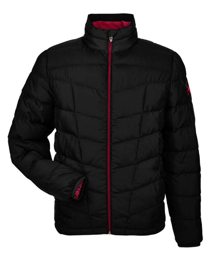 Spyder Men's Pelmo Insulated Puffer Jacket 187333 #color_Black/ Red