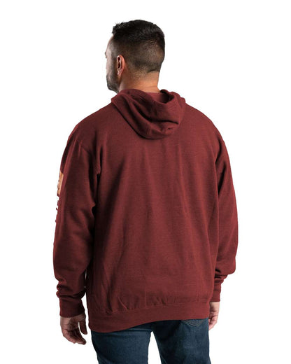 Berne Apparel Men's Signature Sleeve Hooded Sweatshirt SP401 #colormdl_Brick