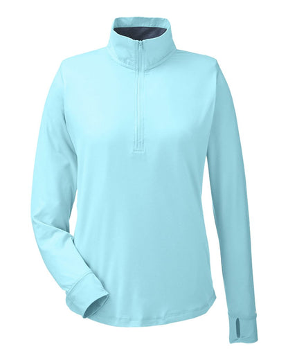 Nautica Women's Saltwater Quarter-Zip Pullover N17925 #color_Sea Mist