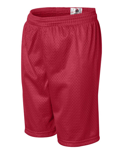 Badger Youth Pro Mesh 6" Shorts 2207 #color_Red